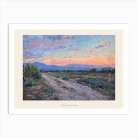 Western Sunset Landscapes Tucson Arizona Poster Art Print