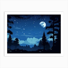 Night Landscape Art Print 1 Art Print
