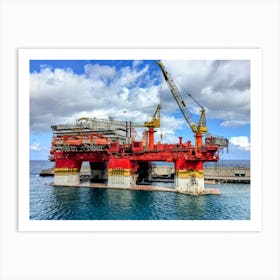 Oil Rig In Las Palmas Grand Canaria, Canary Islands (Spain Series) Art Print