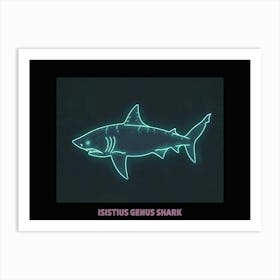 Neon Pink Isistius Genus Shark Poster 2 Art Print