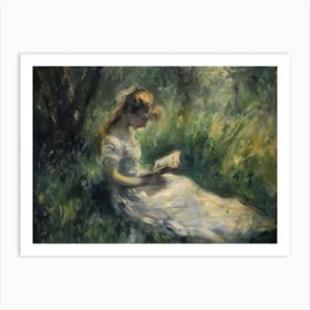 Girl Reading Art Print