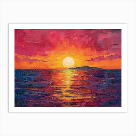 Sunset Over The Sea Art Print