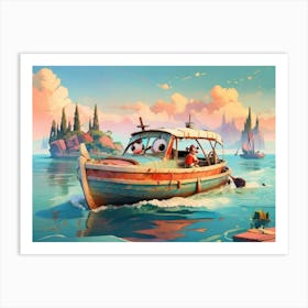 Boat In The Water Art Print