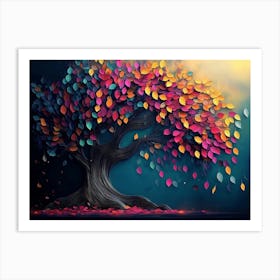 Tree In The Night 1 Art Print