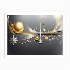 Christmas Background Vector Art 4 Art Print