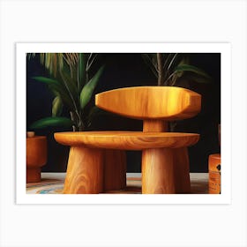 Wooden Chair Art Print