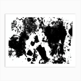 Black And White Paint Splatter Art Print