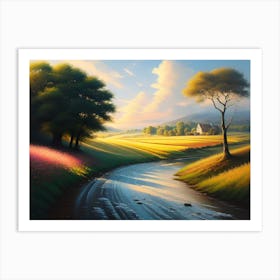 River In The Countryside Art Print