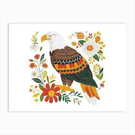Little Floral Eagle 4 Art Print