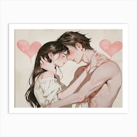 I Love You 3 Art Print