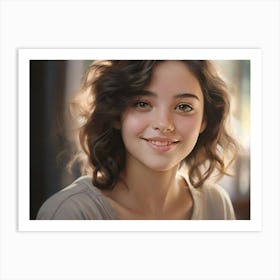 Portrait Of A Girl Paintings Art Print Art Print