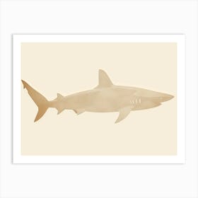 Bamboo Shark Silhouette 4 Art Print