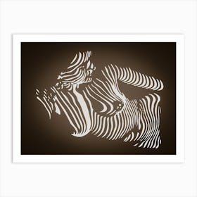 Zebra Girl 1 Art Print