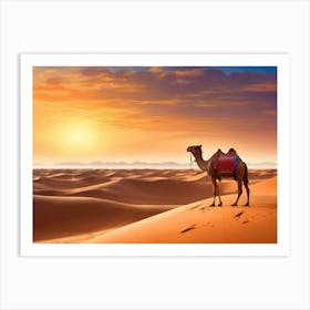 Camel In The Desert 10 Art Print