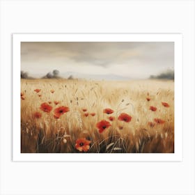 Poppies In The Field Art Print