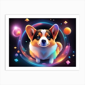 Corgi In Space 8 Art Print