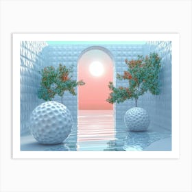 Golf Balls In Water Art Print