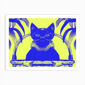 Cats Meow Yellow 1 Art Print