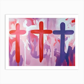 Three Crosses Art Print