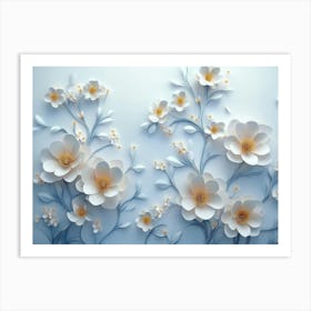 Paper Flowers 65 Art Print