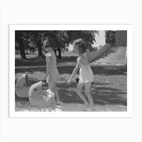 Untitled Photo, Possibly Related To Little Girls With Their Dolls And Buggies Art Print