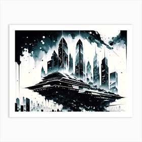 Futuristic Cityscape 9 Art Print