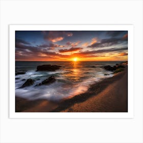 Sunset At The Beach 722 Art Print