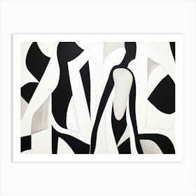 Abstract Black And White Painting Art Print