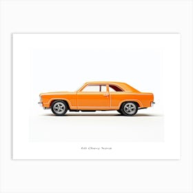 Toy Car 68 Chevy Nova Orange Poster Art Print