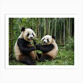 Panda Bears 1 Art Print