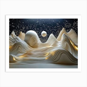 3D Abstract Landscape Art Print