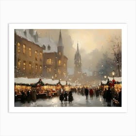 Christmas Market 2 Art Print