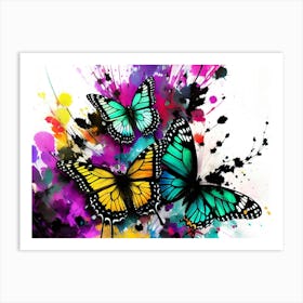 Colorful Butterflies 152 Art Print