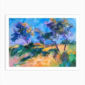 Trees In The Field 1 Art Print