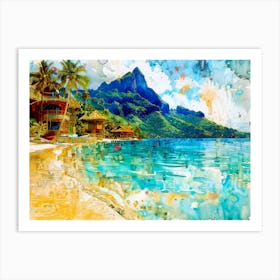 Bora Bora Island - Tropical Forest Art Print