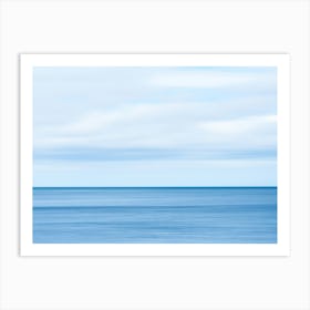 Long exposure coast of Italy - blue ocean abstract travel photography by Christa Stroo Photography Art Print