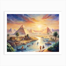 Egypt At Sunset Art Print