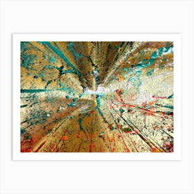 Gold Green Abstract Art Print Art Print