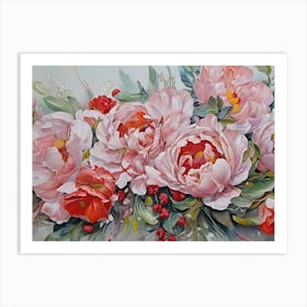 Lush Peonies Art Print