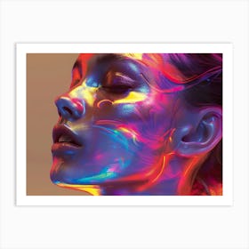 Psychedelic Portrait 1 Art Print