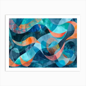 Abstract Wave Painting 12 Art Print