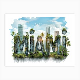 Miami Cityscape Poster