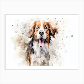 Watercolor Dog Painting Art Print