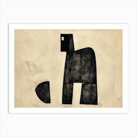 'The Black Horse' Art Print