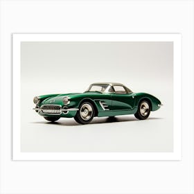 Toy Car 55 Corvette Green Art Print