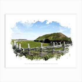 L Anse Aux Meadows National Historic Site, Newfoundland & Labrador, Canada Art Print