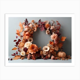 Autumn Wreath 1 Art Print