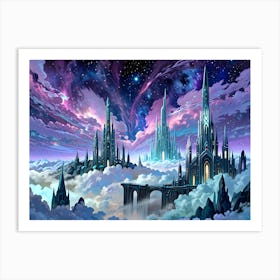 City In The Clouds Art Print