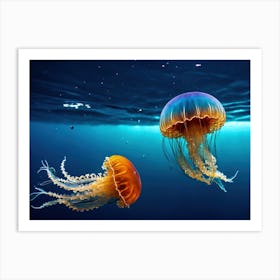 Jellyfishes Art Print