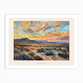 Western Sunset Landscapes Sonoran Desert 1 Poster Art Print